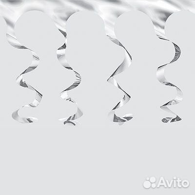 Гирлянда-зигзаг фольга серебро, мишура