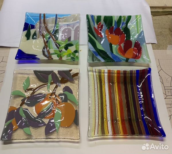 Тарелки Фьюзинг стекло