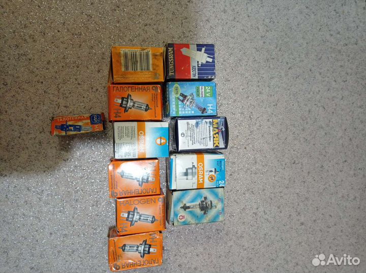 Галогеновые лампы h4 и h1