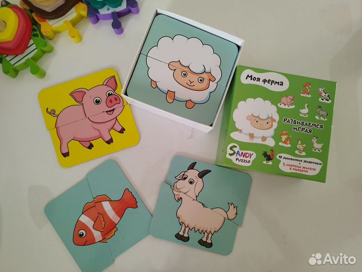 Деревянные игрушки + пазлы