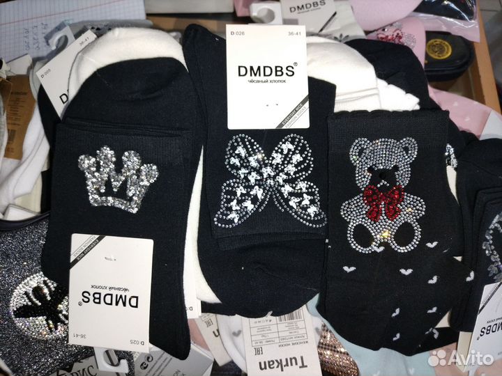 Носки со стразами