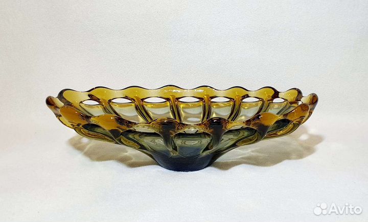 Ваза фруктовница. Чехословакия Богемия