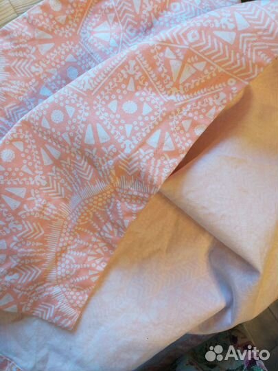 Скатерть дорожка 40х180 розовая белая хлопок