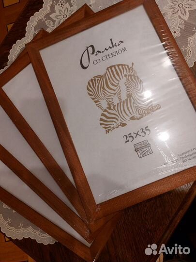 Рамки 4шт дерево, новые цена за все