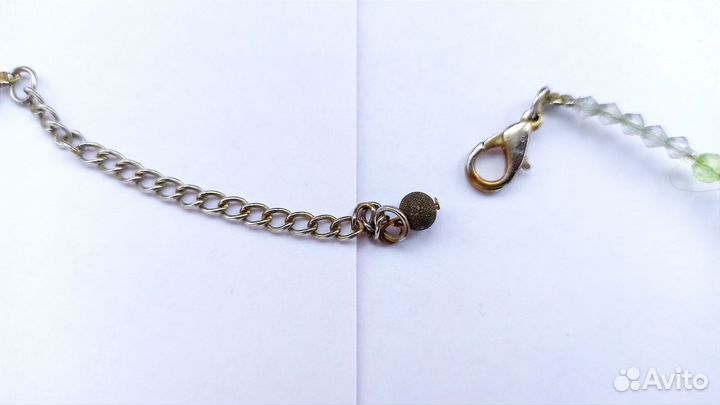 Бусы колье ожерелье из кристаллов и бусин