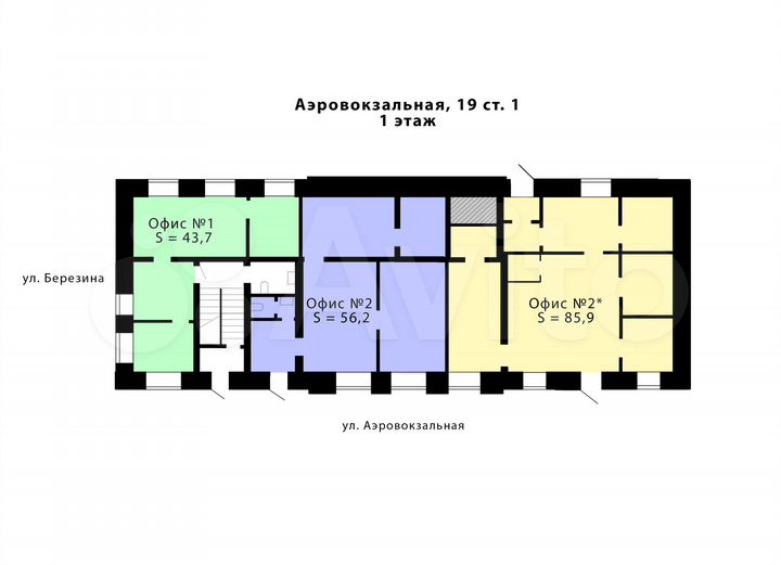 Торгово-офисное помещение, 56.2 м²