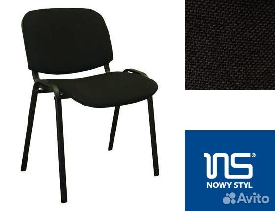 Стул для посетителей ISO black C-11 черная ткань
