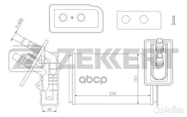 Радиатор отоп. Nissan Kubistar (X76) 03- Renau