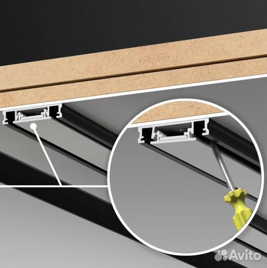 Шинопровод накладной (заглушки в комплекте) Novotech Shino Smal 1 м 135193