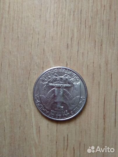 Монета Liberty Quarter Dollar 1996, перевертыш