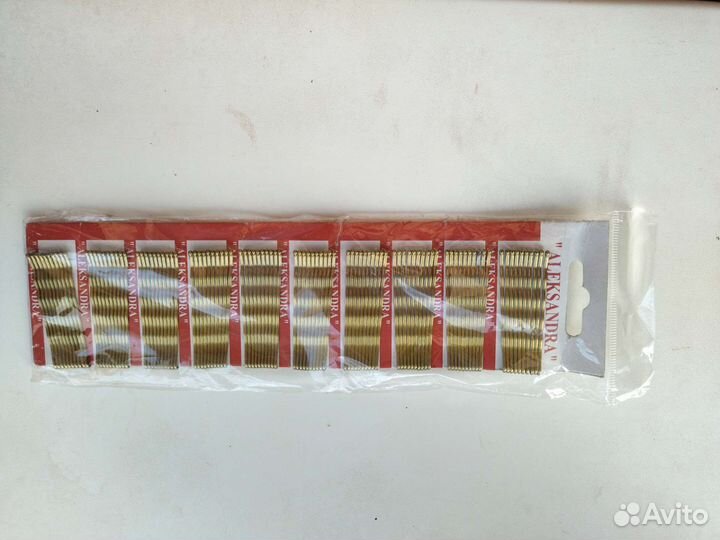 Новые Заколки невидимки для волос золотистые 100шт