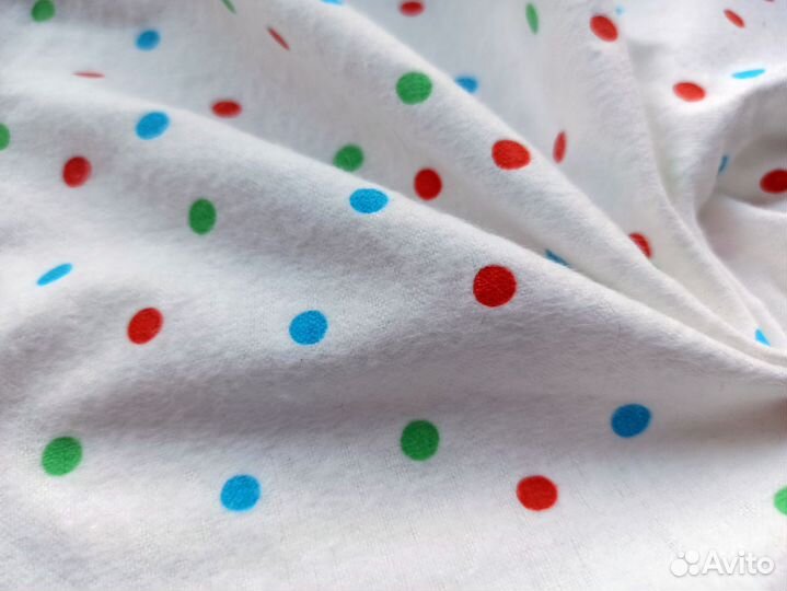 Отрез винтажной ткани Фланель СССР 3м, горох