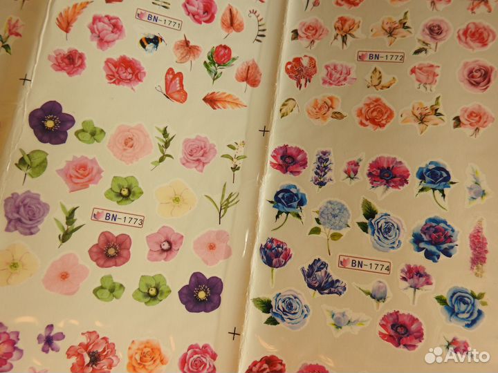 Наклейки для ногтей на воде маникюр