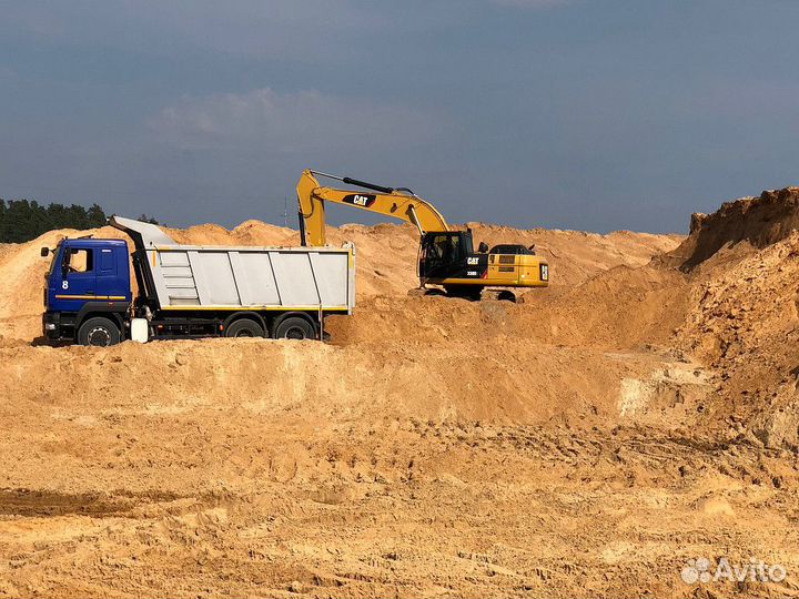 Песок карьерный и строительный с доставкой