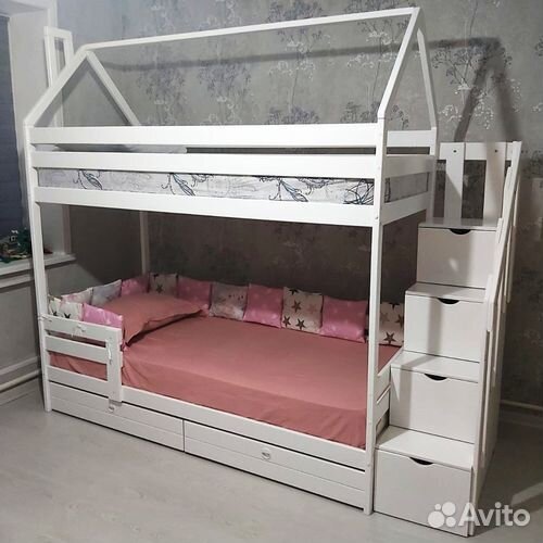 Двухъярусная кровать для детей от 3х лет