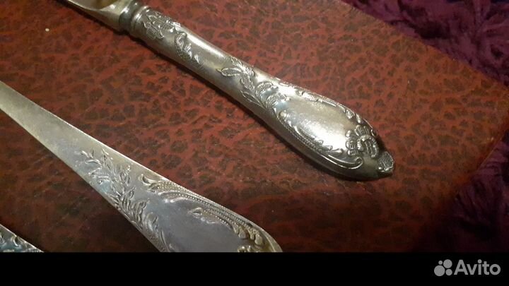 Набор столовых приборов мельхиор СССР зиш