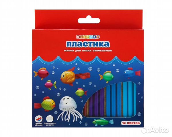 Н-р пластики д/лепки Цветик 12цв 3441071