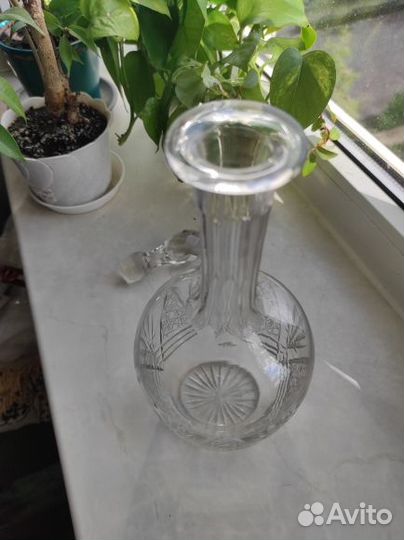 Графин хрусталь 10х30 см Германия