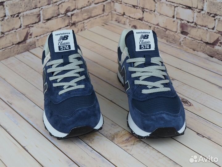 New balance 574 Blue Premium Качество