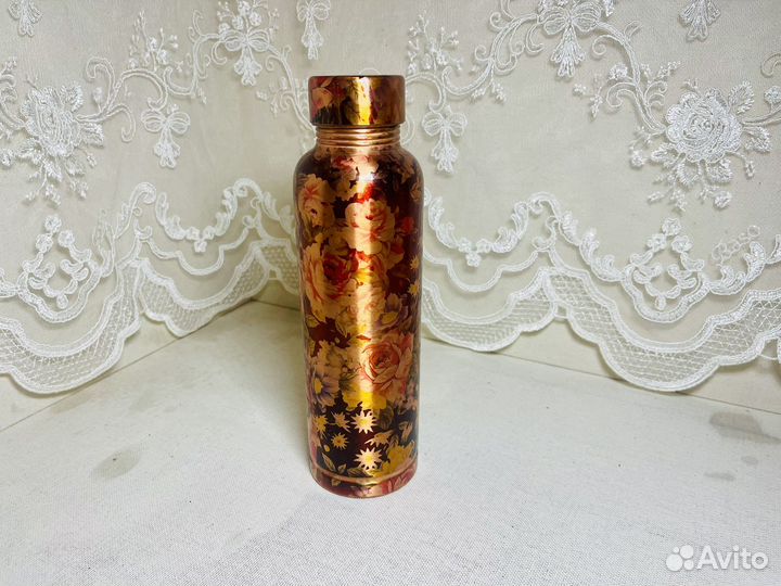 Бутылка и стаканы из меди Индия