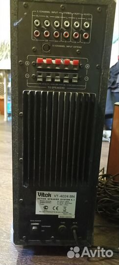 Акустические колонки 5.1 Vitek, усилитель сгорел