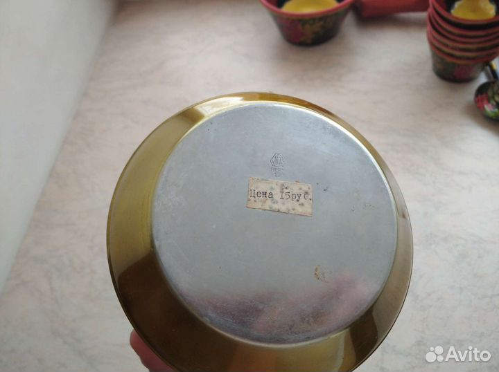 Чайник заварочный СССР хохломская роспись