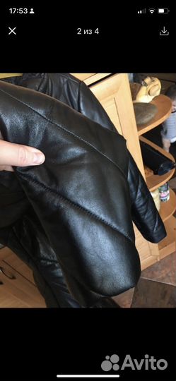 Куртка кожаная женская зимняя 50 52