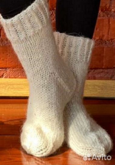 Носки ручной вязки шерстяные