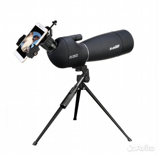 Оптическая труба svbony 25-75x70 (SV28) чёрная