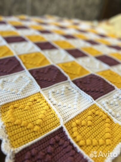 Плед детский вязаный ручная работа