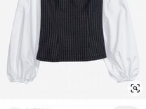 Блузка рубашка hm с корсетом (топом)