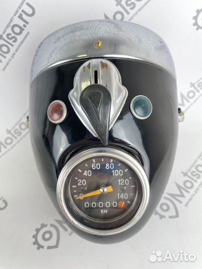 Фара Иж 6В старого образца в сборе с замком зажига