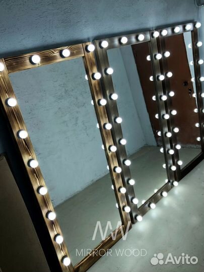 Гримерное зеркало с лампочками во весь рост