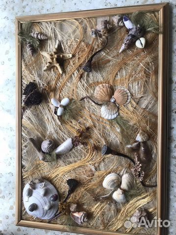 Панно « Морское дно» из природного материала
