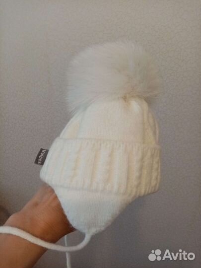 Зимняя шапка для новорожденного