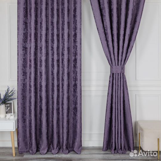 Комплект штор мрамор Зарина Фиолет