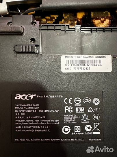 Ноутбук Acer travelmate2480