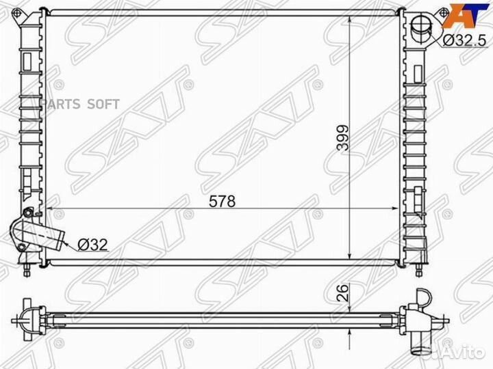 Радиатор охлаждения Мини Купер 1.6