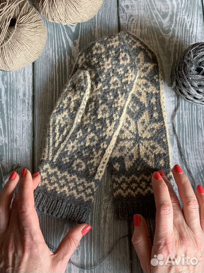 Варежки из кашемира