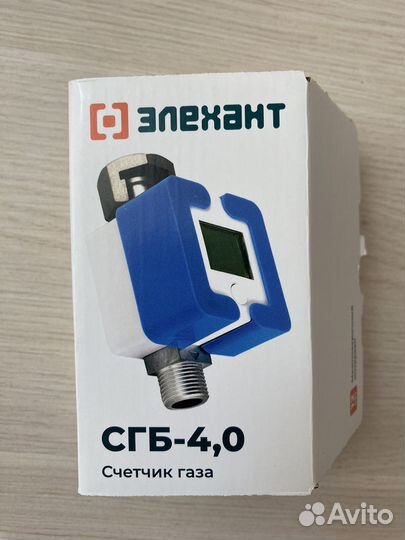 Счетчик газа Элехант сгб-4,0 (две гайки 3/4) белый