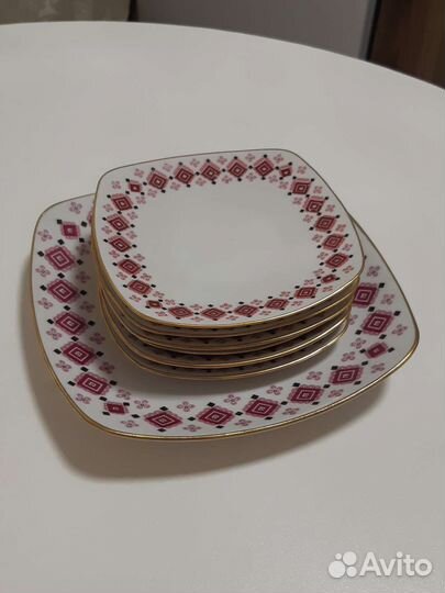 Набор десертный. Фарфор. Wallendorf. ГДР. Винтаж