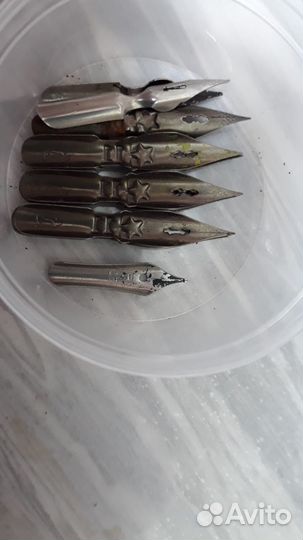 Перья стальные №11, 25, 55, набор из 60-х годов