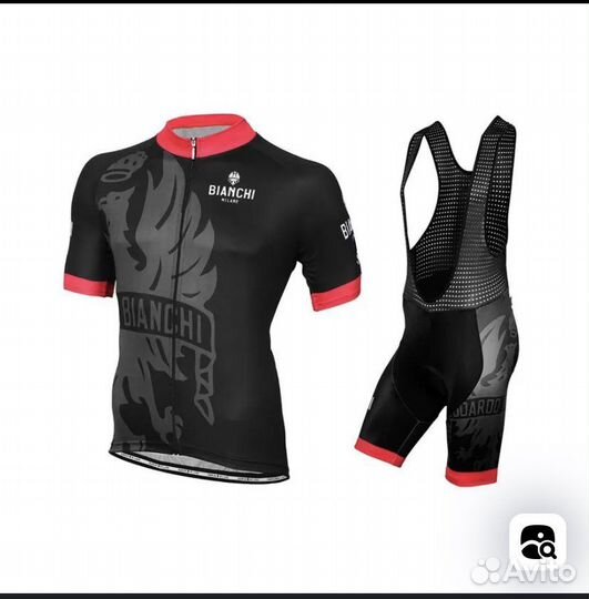 Велокостюм с подтяжками и со вкладышем памперсом