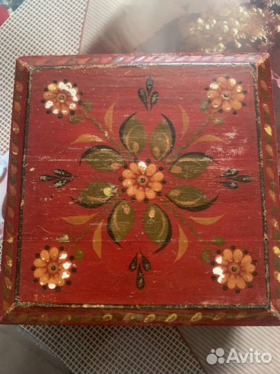 Шкатулка деревяная винтаж