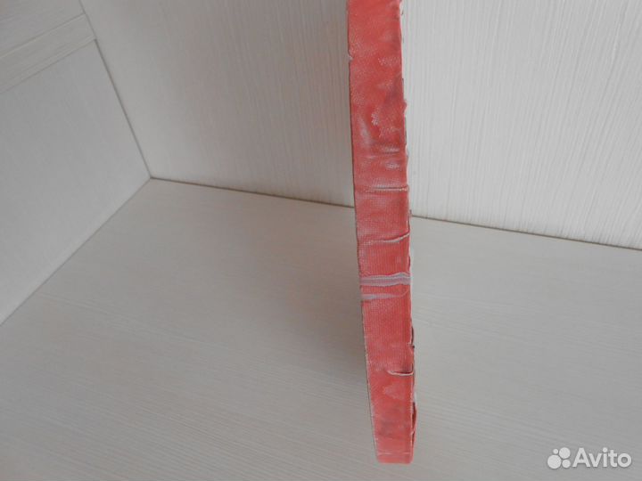 Картина акрил холст абстракция диаметр 40см