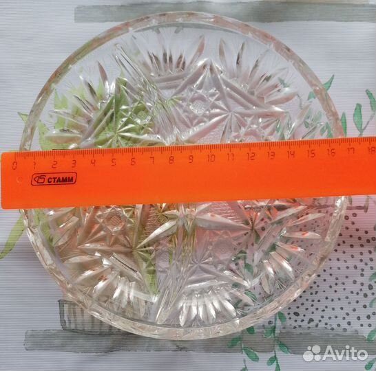 Менажница хрусталь Чехия, блюда 2 хрусталь