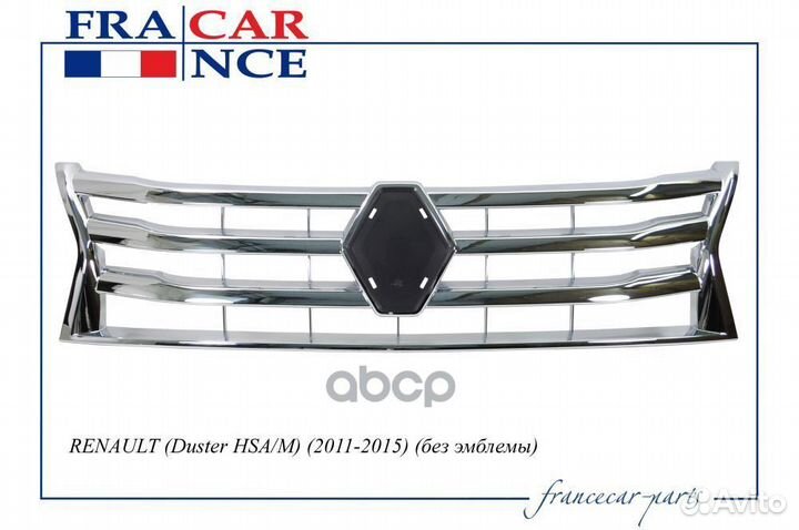 Решетка радиатора renault duster 11-15 (хром)