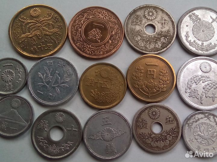 Монеты Великобритании, Франции, Японии, юар, Кении