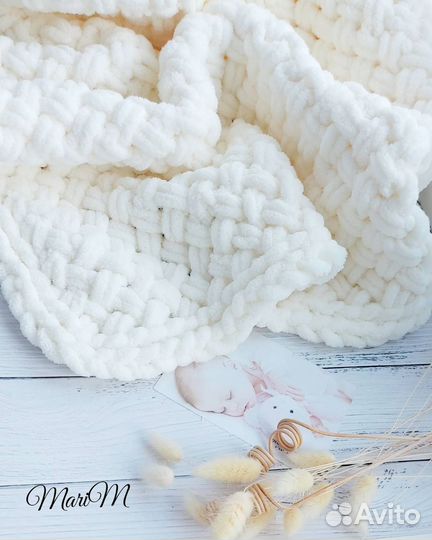 Плед детский вязаный ручная работа