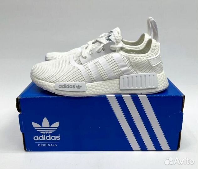 Новые кроссовки Adidas NMD R1 -White Белые (35-45)